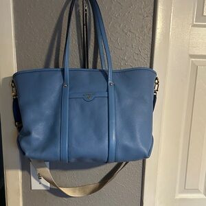 Michael Kors Sky Blue Pebbled Leather Tote